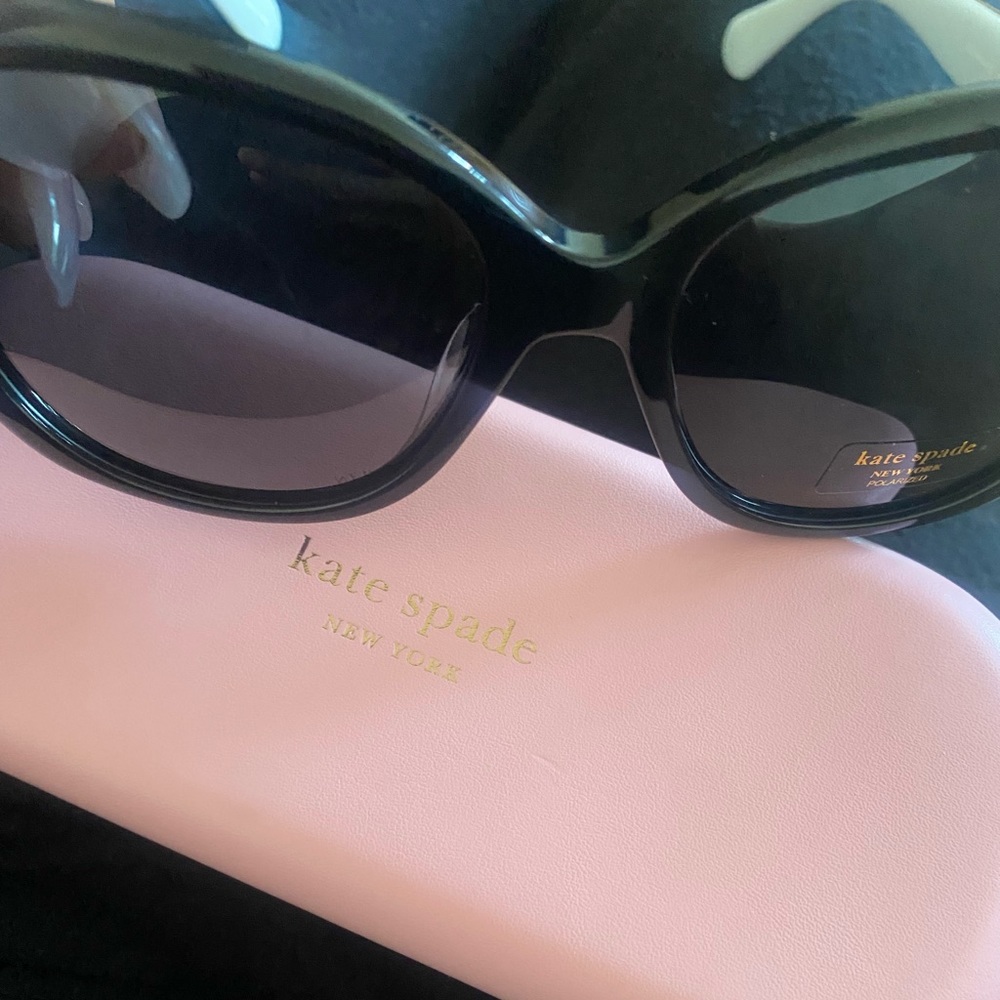 Kate Spade Judyann Polarized Black Mod Butterfly